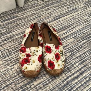 Dolce & Gabbana Poppy Print Espadrilles